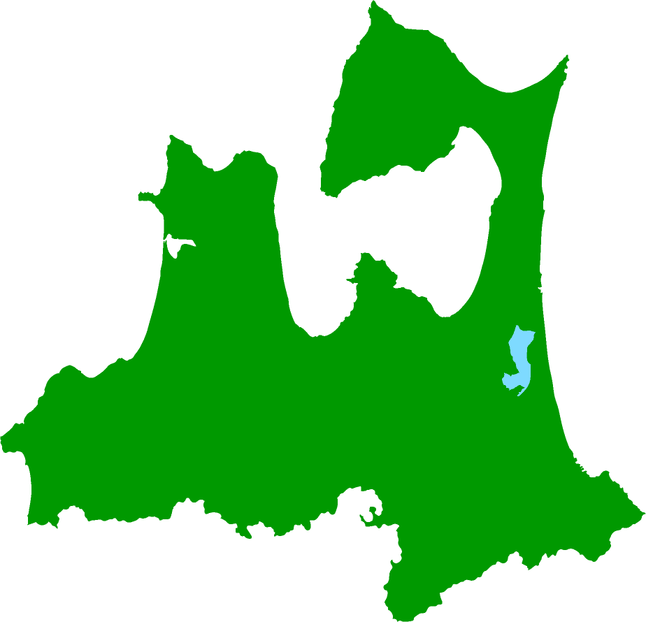 青森県の形状シルエット