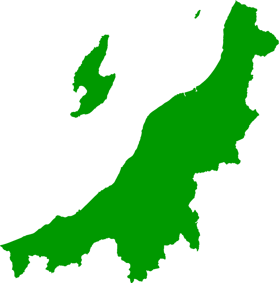 新潟県の形状シルエット
