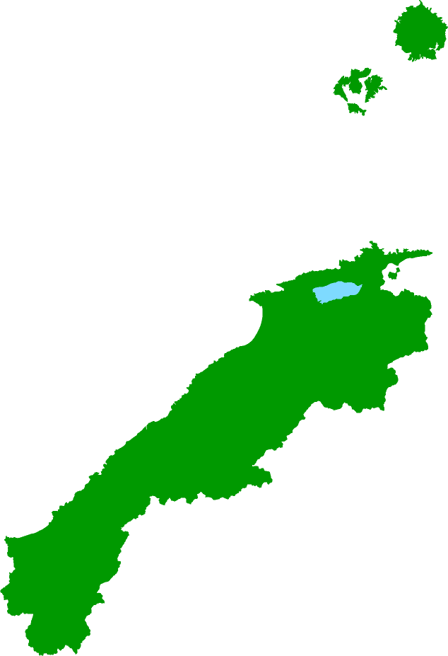 島根県の形状シルエット